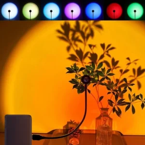 MeeToo USB Sunset Mood Lamp Led Projector Neon Night Light for Living